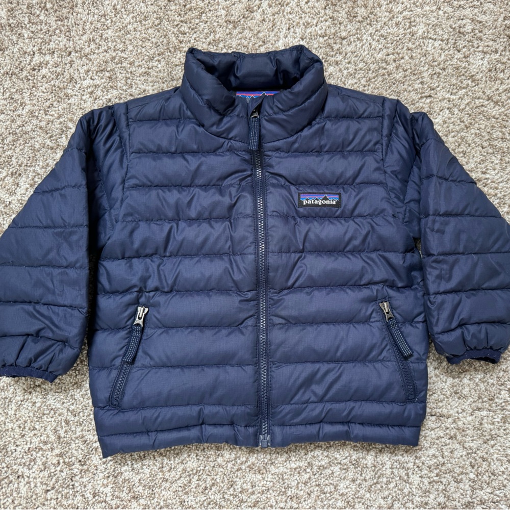 Patagonia Toddler Down Sweater Jacket 2T Navy